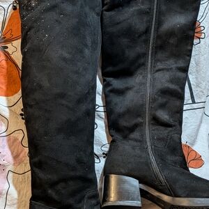 Source Unknown Elegant Black Over the Knee Boots